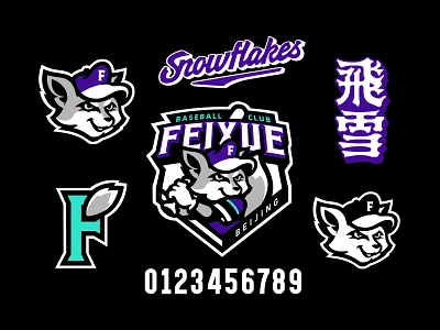 snowflakes baseball club illustration jersy league logo mascot milb mlb old cartoon sportslogo type