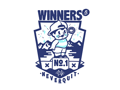 winners ass boy cute fat fatline font handdraw logo mascot old cartoon swagger type