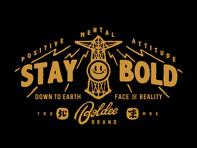 STAY BOLD cute fatline font illustation logo mascot old type swagger type vintage