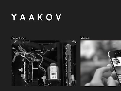 Personal Site Redesign futura grid portfolio ux yaakov