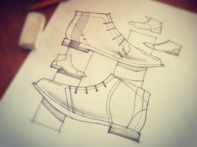 Boots Sketch boots fancy paper pencil shoes sketch