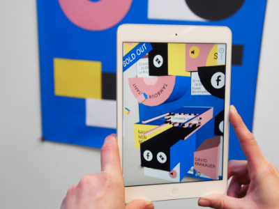 Graphisme Augmenté augmented reality colorful memphis posters print virtual