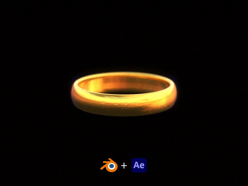 One Ring To Rule Them All 2d 3d adobe aftereffects animation blender compositing modelling motion design motion graphics
