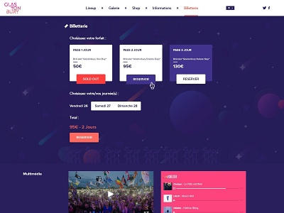 Webdesign - Glastonbury Festival Event