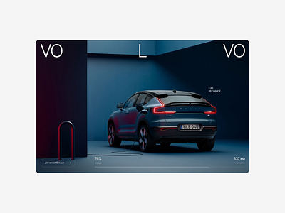 Volvo Ukraine auto fashion grid hero minimal typography ui web