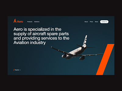 Aero Consulting Concept clean corporate gradient grotesk hero minimal simple typography web