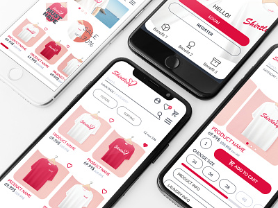 Shirtless app app application design ecommerce mobile ui ux