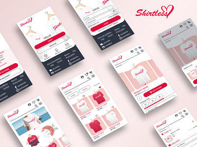 Shirtless app flow app application design mobile ui ux