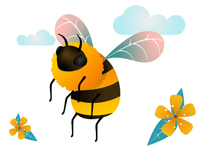 Bee design graphic illustrator vector