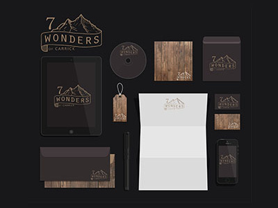 7 Wonders logo used on stationery :logo design logo stationery