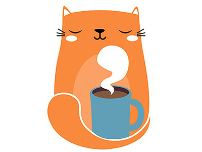 Cat cat illustration logo