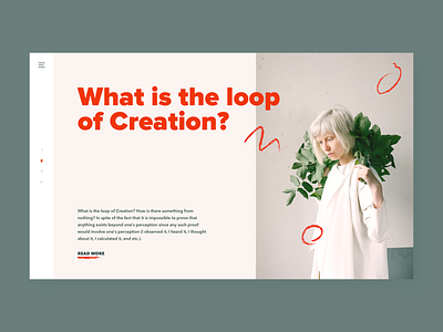 The Loop Of Creation banner blog bold design homepage image index interface menu picture red ui web website