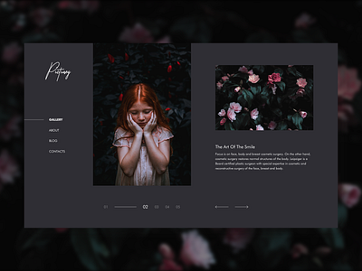 Gallery art banner blog bold design flowers gallery homepage image index menu picture ui web website