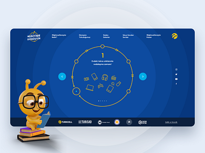 Turkcell #EgitimeDonuştur UI Design after effects animation art direction branding design illustration landing page logo microsite ui web design website