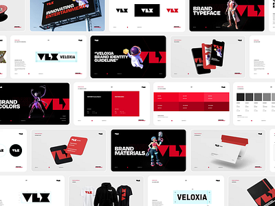 Veloxia: Brand Identity Guideline art direction branding design gaming guideline logo
