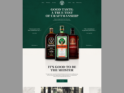 #one of my old works beverages jagermeister typography ui ux web