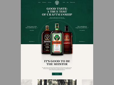 #one of my old works beverages jagermeister typography ui ux web