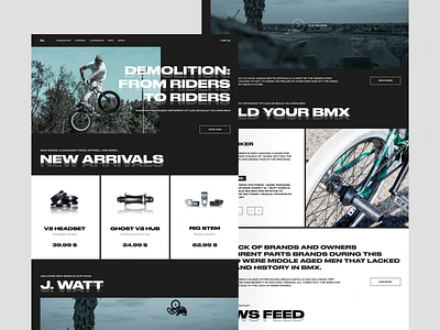 #bmx bikes online store design ecommerce online store typogaphy ui ux web