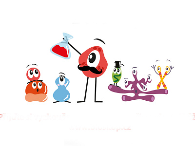 Mascots for Bioskop Lab for children at Masaryk University, Brno