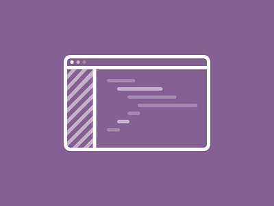 Code Icon browser code designer editor icon line mac ox minimal programming text editor