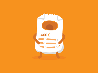 Bloated CSS Monster code css design flat illustration monster