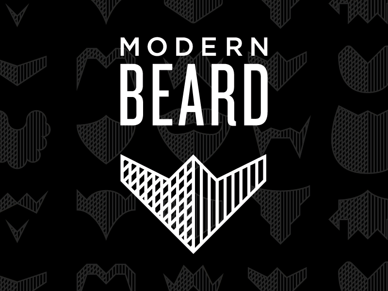 Modern Beard beard beard oil black and white gif line art logo modern photo product