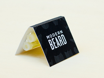 Modern Beard Samples branding folding line art oil packaging product sample