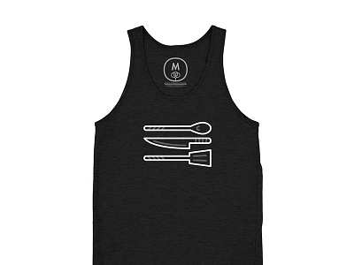 Cheftools Tank chef cooking food icon knife line shirt spoon
