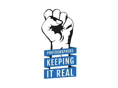 Photographers Keeping It Real brand design fist graphic illustration logo typography