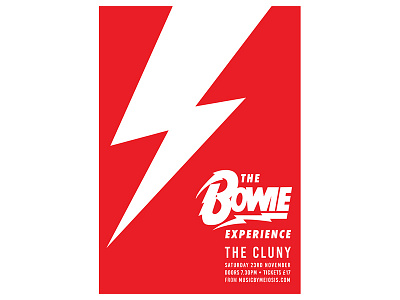 Bowie Experience Poster bowie design gig minimalist music newcastle poster poster art poster design