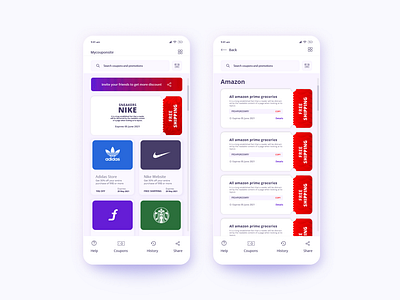 Coupon Website Mobile UI Deisgn