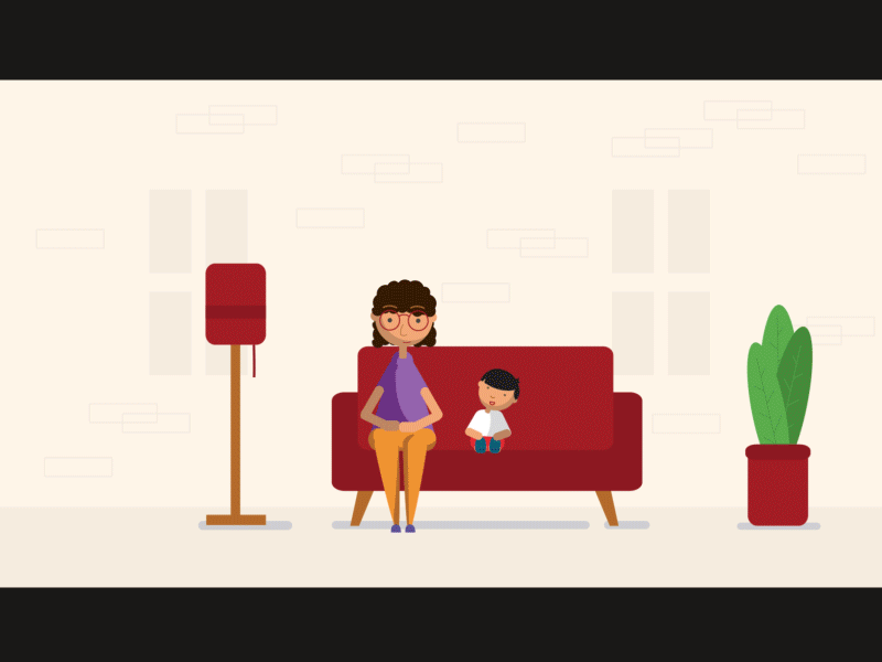 Home 2d animation characters motion