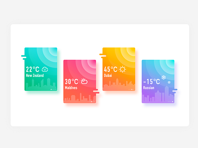 Weather interface ui ux 图标 插图 设计