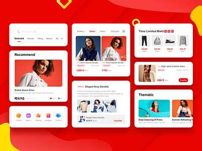 Save Money For Shopping Ui Kit ui ux 交互 图标 应用 界面 设计