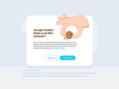 016 Popup Overlay cookies settings daily 100 challenge dailyui illustration overlay popup web
