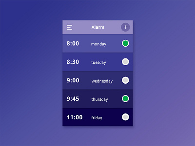 Daily UI #13 Alarm clock interface alarm app clean clock daily gradient interface ios minimalist mobile ui ux