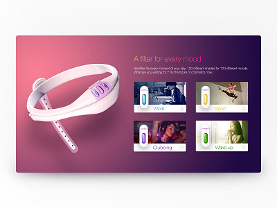 Daily UI #095 Product Tour concept daily ui design filtrer gradient interface product product tour ui web design