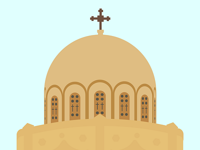 The Church Of St. George architecture illustration vector