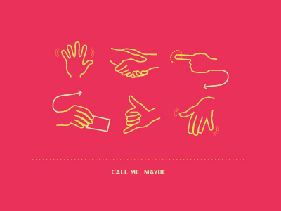 Call Me, Maybe drawing hand icon illustration motion pink pop summer
