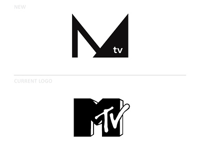 Mtv logo logo design logotype minimal mtv redesign concept tv typography