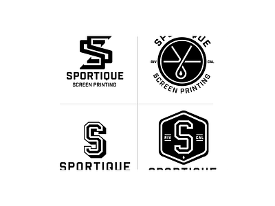 Sportique Logo badge branding logo mark