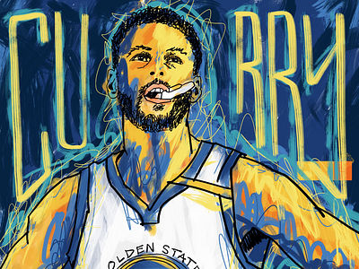 NBA All Star Series: Stephen Curry nba painting portrait sports
