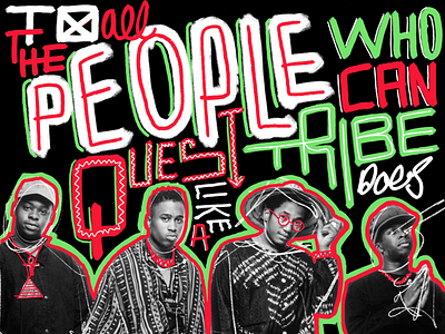 Hip Hop Legends: Tribe Called Quest crazy graffiti hip hop music rap raw street type