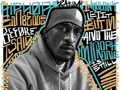 Hip Hop Legends: Rakim graffiti hand lettering hip hop nyc rap street type typography writing