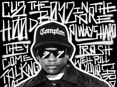 Hip Hop Legends: Eazy E graffiti hip hop rap spray paint street type