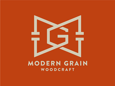 Modern Grain Woodcraft Logo logo monogram type