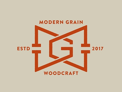 Modern Grain Logo badge logo monogram type
