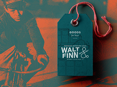 Walt & Finn Hangtag apparel branding logo design