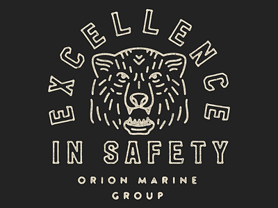 Safety Sticker Concept bear branding iconography illustration type