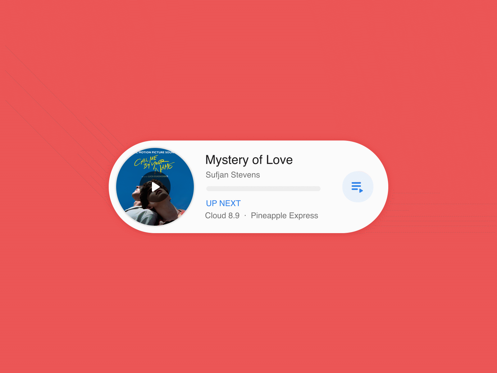 Music Player Series Day 01 animation clean dailyui design gif minimal music music player pause play player seek simple song sound ui ux
